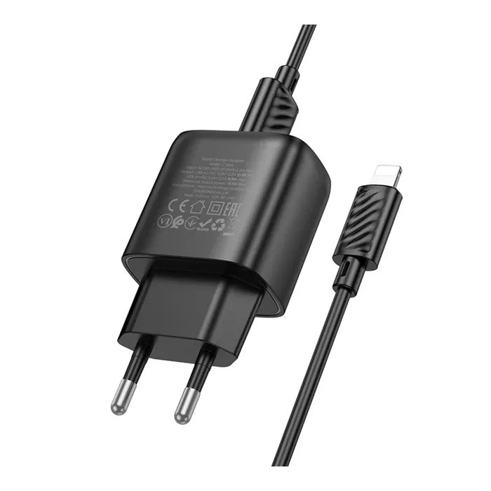 Зарядное устройство HOCO C141A 2xUSB + cable USB to Lightning white (6942007627870) изображение 3