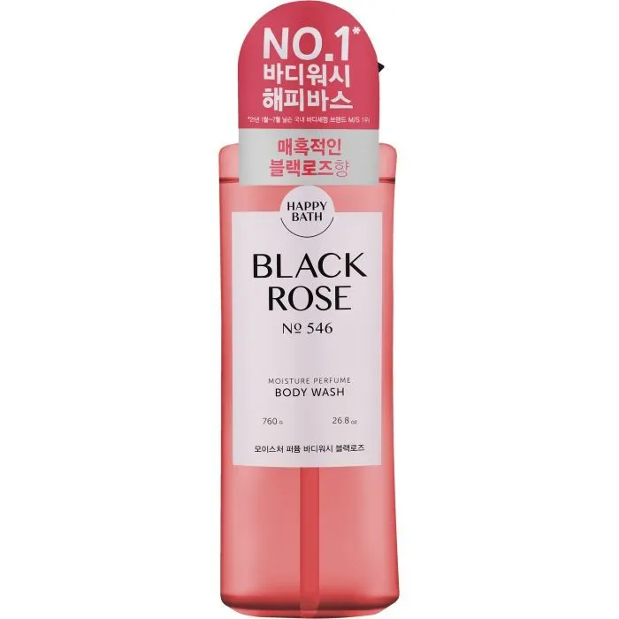 Гель для душа Happy Bath Black Rose Moisture Perfume Body Wash 760 мл (8809803537568)