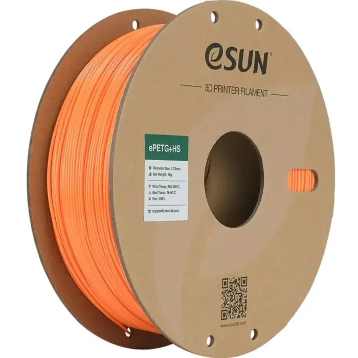 Пластик для 3D-принтера eSUN ePETG+HIGH SPEED 1,75mm 1kg SOLID ORANGE (EPETG+HS-P175SO1)