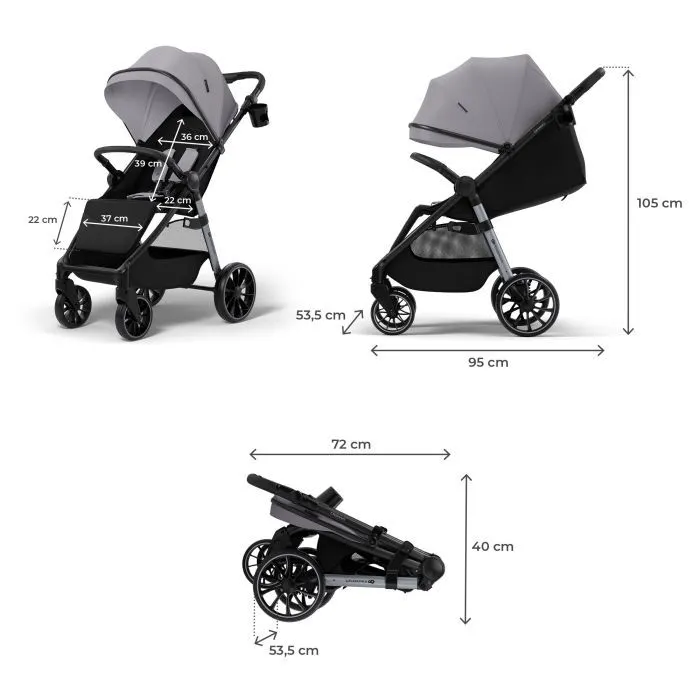 Коляска Kinderkraft Grande 2 Grey (KSGRAN02GRY0000) (5902533929610) зображення 5