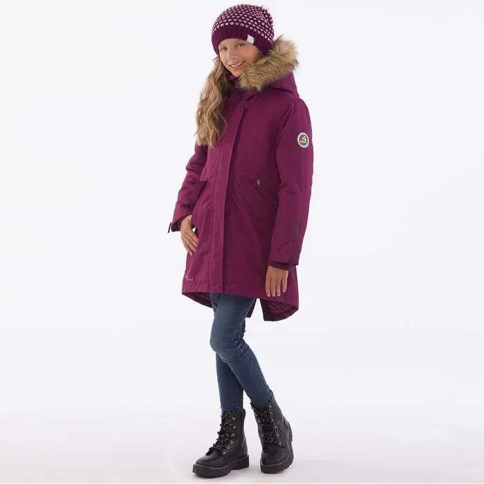 Пальто дитяче Huppa VIVIAN 12490020 бордовий 80034 146 (4741468687841) зображення 6
