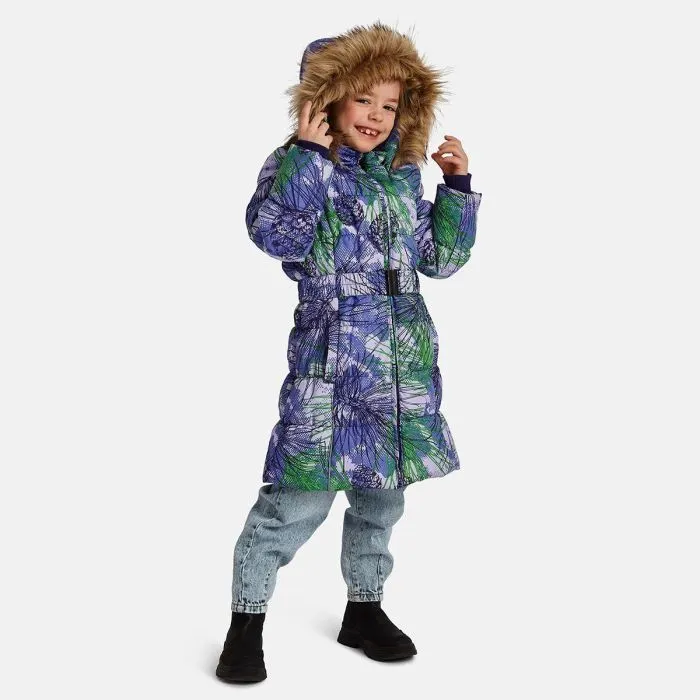 Пальто дитяче Huppa YACARANDA 12030030 фіолетовий з візерунком 34583 116 (4741632191778)