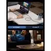 Дата кабель USB-C to USB-C 2.0m PD3.1 240W L513 gray Ugreen (45068) зображення 8