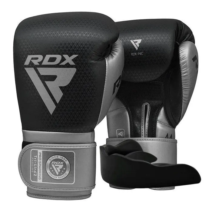 Боксерські рукавички RDX Mark Pro Sparring Tri Lira 2 Silver 12 oz (BGM-PSTL2S-12OZ)