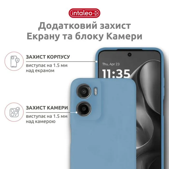 Чохол до мобільного телефона Intaleo SoftShell Moto G05 Light Blue (1283126632273) зображення 3