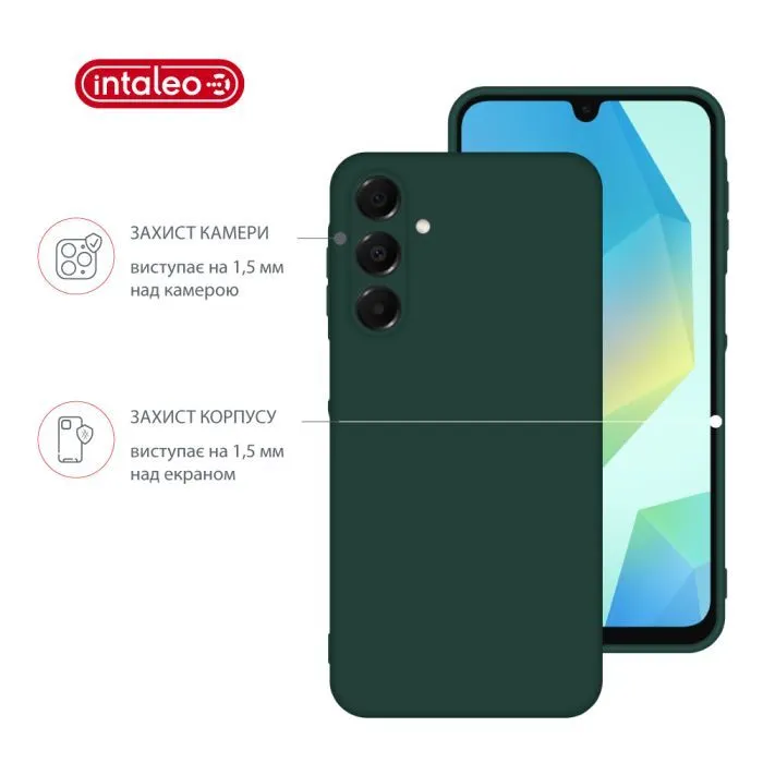 Чохол до мобільного телефона Intaleo Silicone Samsung Galaxy A16 Dark Green (1283126600036) зображення 3