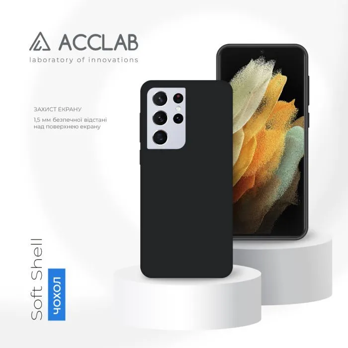 Чохол до мобільного телефона ACCLAB SoftShell Samsung Galaxy S21 Ultra Black (1283126561375) зображення 4