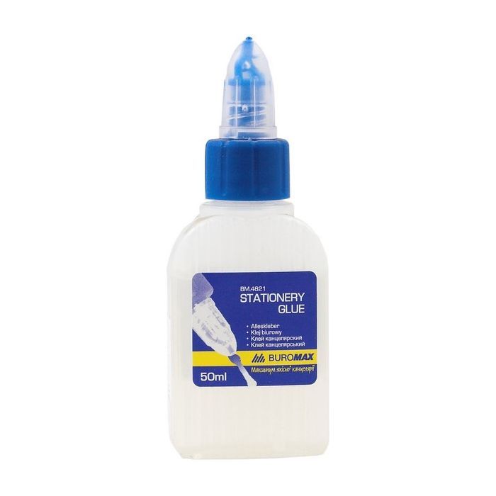 Клей Buromax Stationery glue, 50 мл, cap dispenser, JOBMAX (BM.4821)