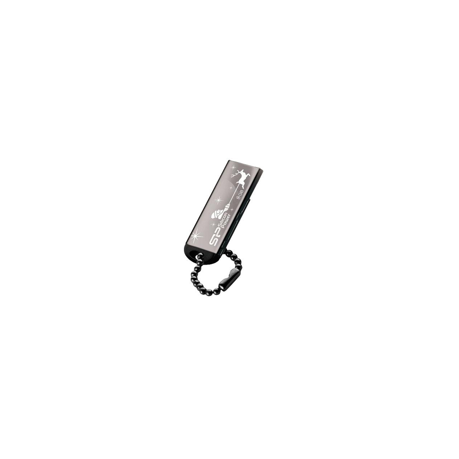 USB флеш накопичувач Silicon Power 8Gb Touch 830 black santa edition (SP008GBUF2830V1K-LE)