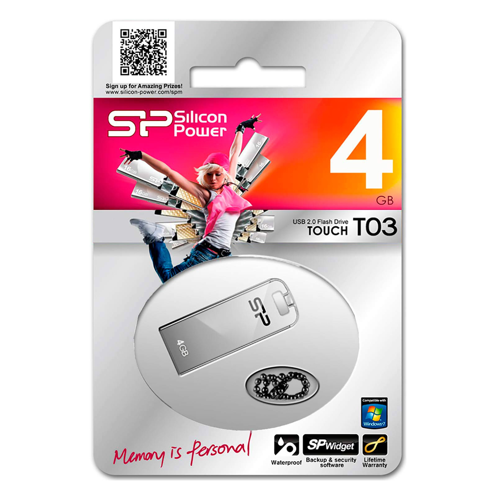 USB флеш накопитель Silicon Power 16GB Touch T03 no chain USB 2.0 (SP016GBUF2T03V3F) изображение 4