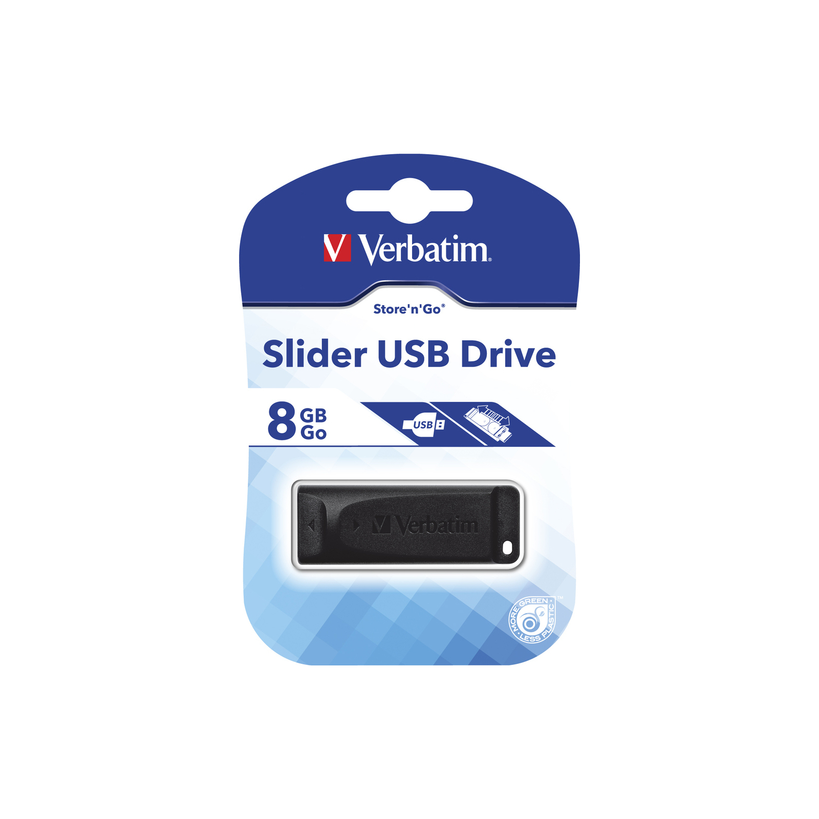 USB флеш накопичувач Verbatim 8GB Slider Black USB 2.0 (98695) зображення 5