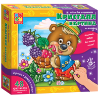 Набор для творчества Vladi Toys Кристалл картина Мишка с лукошком (VT4010-01)