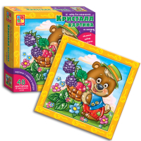 Набор для творчества Vladi Toys Кристалл картина Мишка с лукошком (VT4010-01) изображение 3