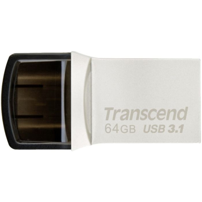 USB флеш накопитель Transcend 128GB JetFlash 890 Silver USB 3.1/Type-C (TS128GJF890S)