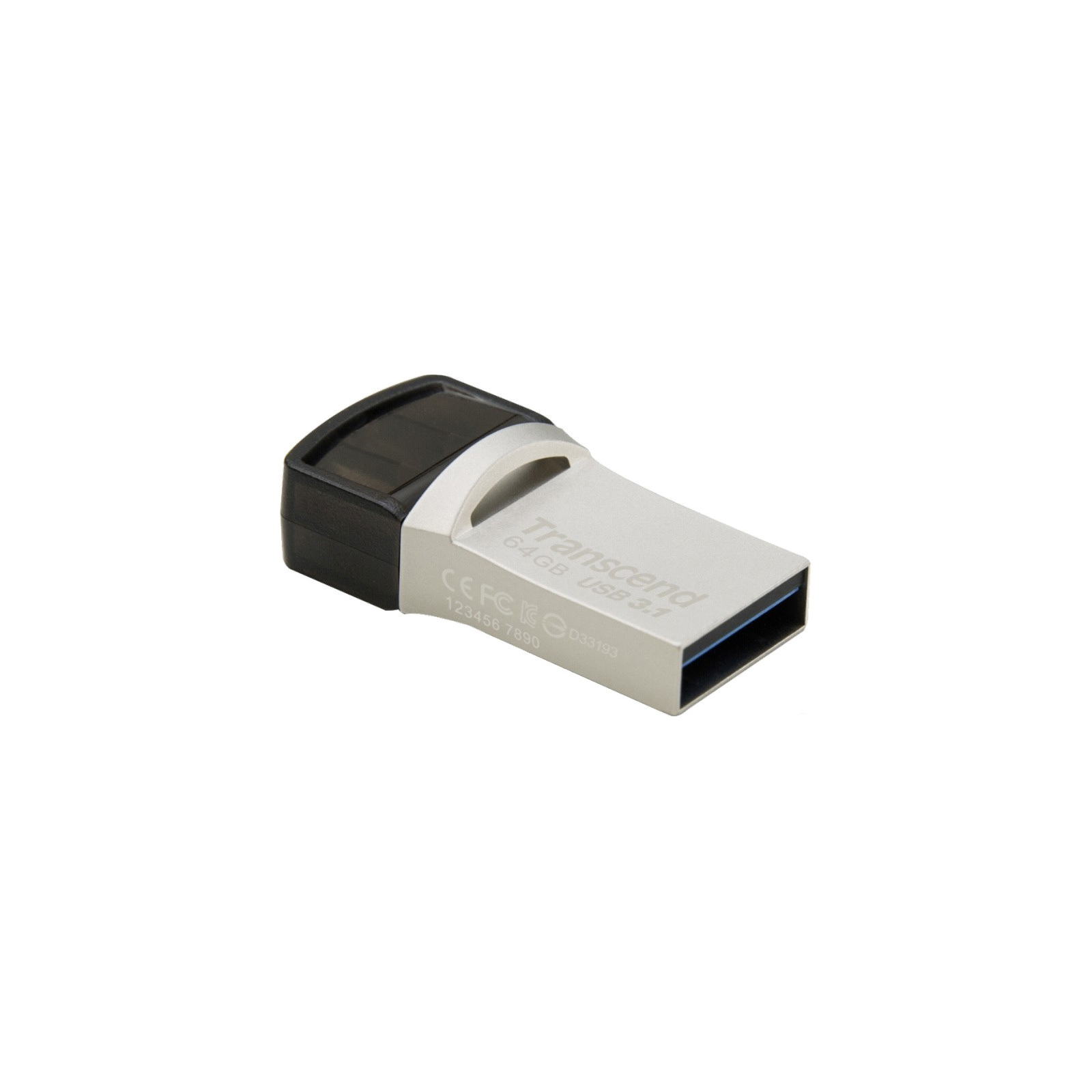 USB флеш накопичувач Transcend 16GB JetFlash 890S Silver USB 3.1 (TS16GJF890S) зображення 2
