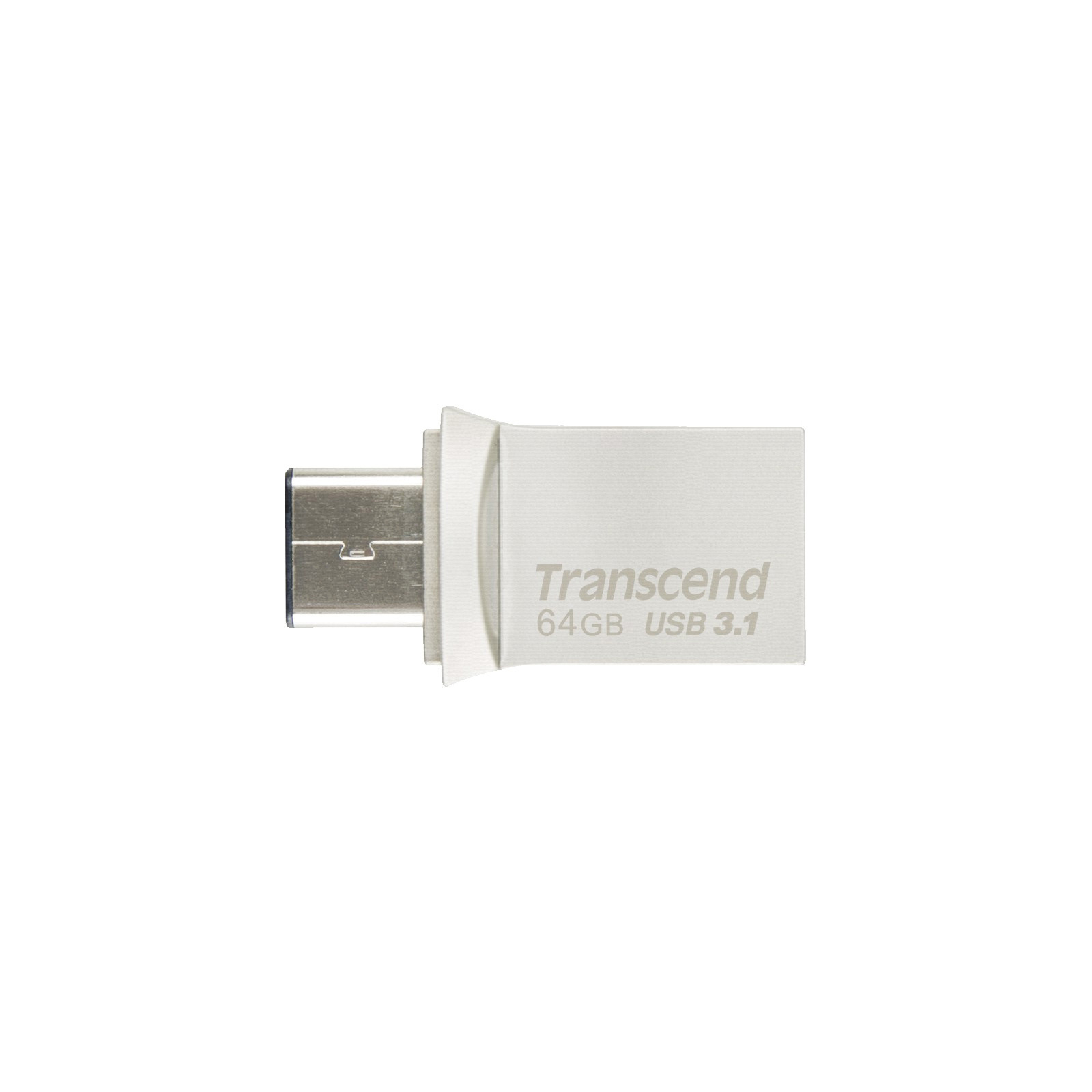 USB флеш накопичувач Transcend 128GB JetFlash 890 Silver USB 3.1/Type-C (TS128GJF890S) зображення 3