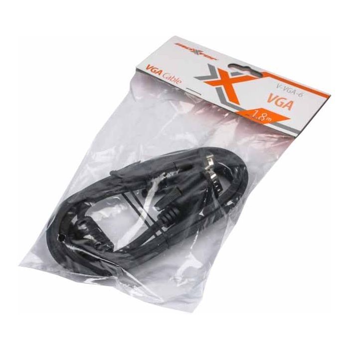 Кабель мультимедийный VGA 1.8m Maxxter (V-VGA-6) изображение 2