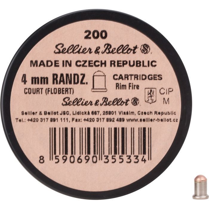 Патроны Флобера Sellier & Bellot Bellot Randz Curte кал. 4 mm short 200 шт (V355332) изображение 2