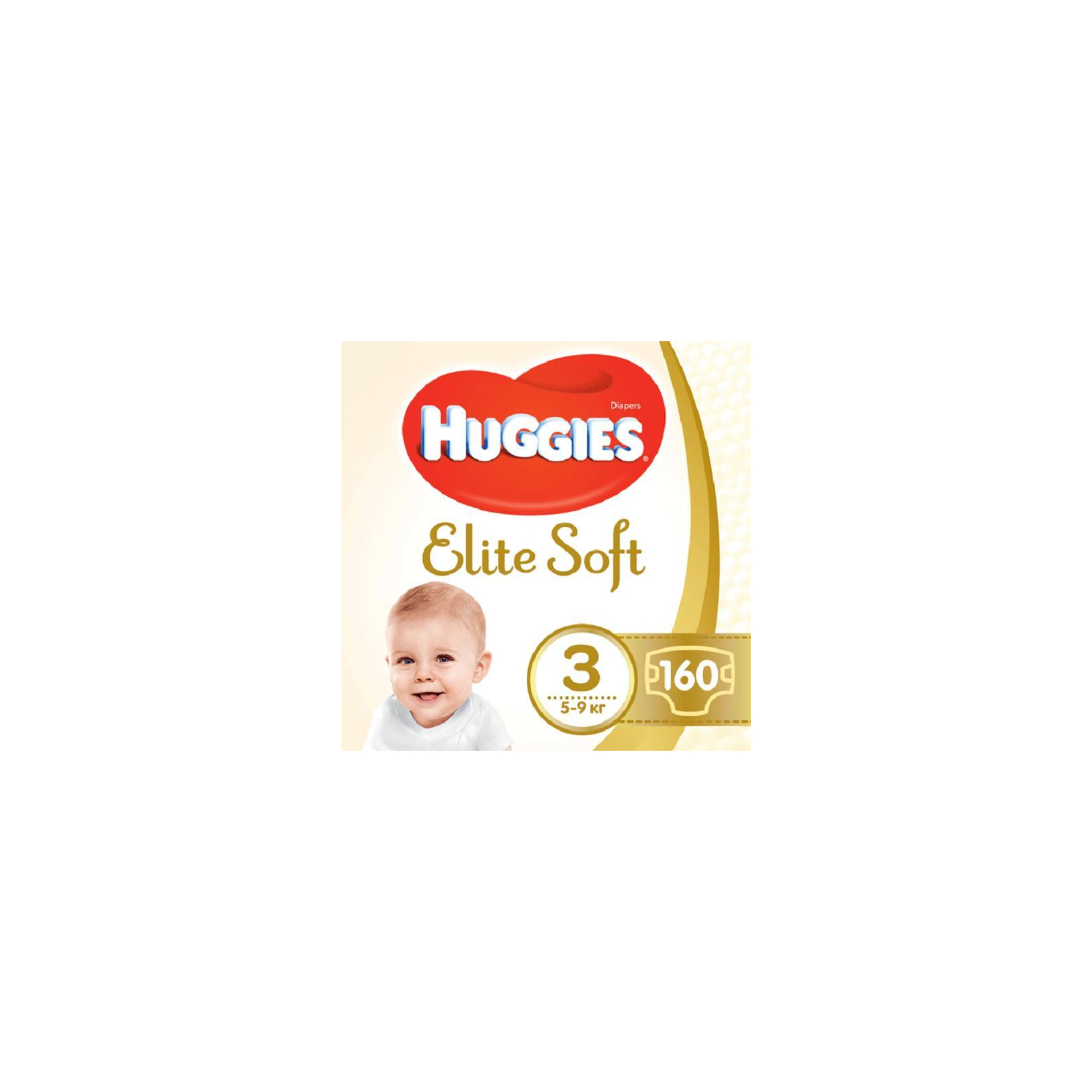 Подгузники Huggies Elite Soft 3 (5-9 кг) 160 шт (5029054566213)