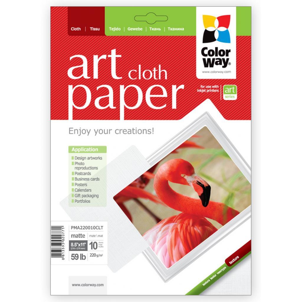 Фотопапір ColorWay Letter (216x279mm) ART, matte, cloth (PMA220010CLT)
