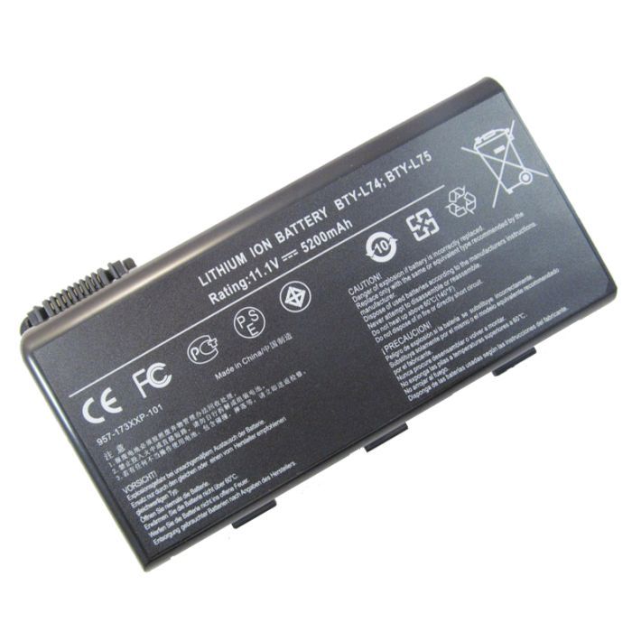 Аккумулятор для ноутбука AlSoft MSI BTY-L74 5200mAh 6cell 11.1V Li-ion (A41554) изображение 2