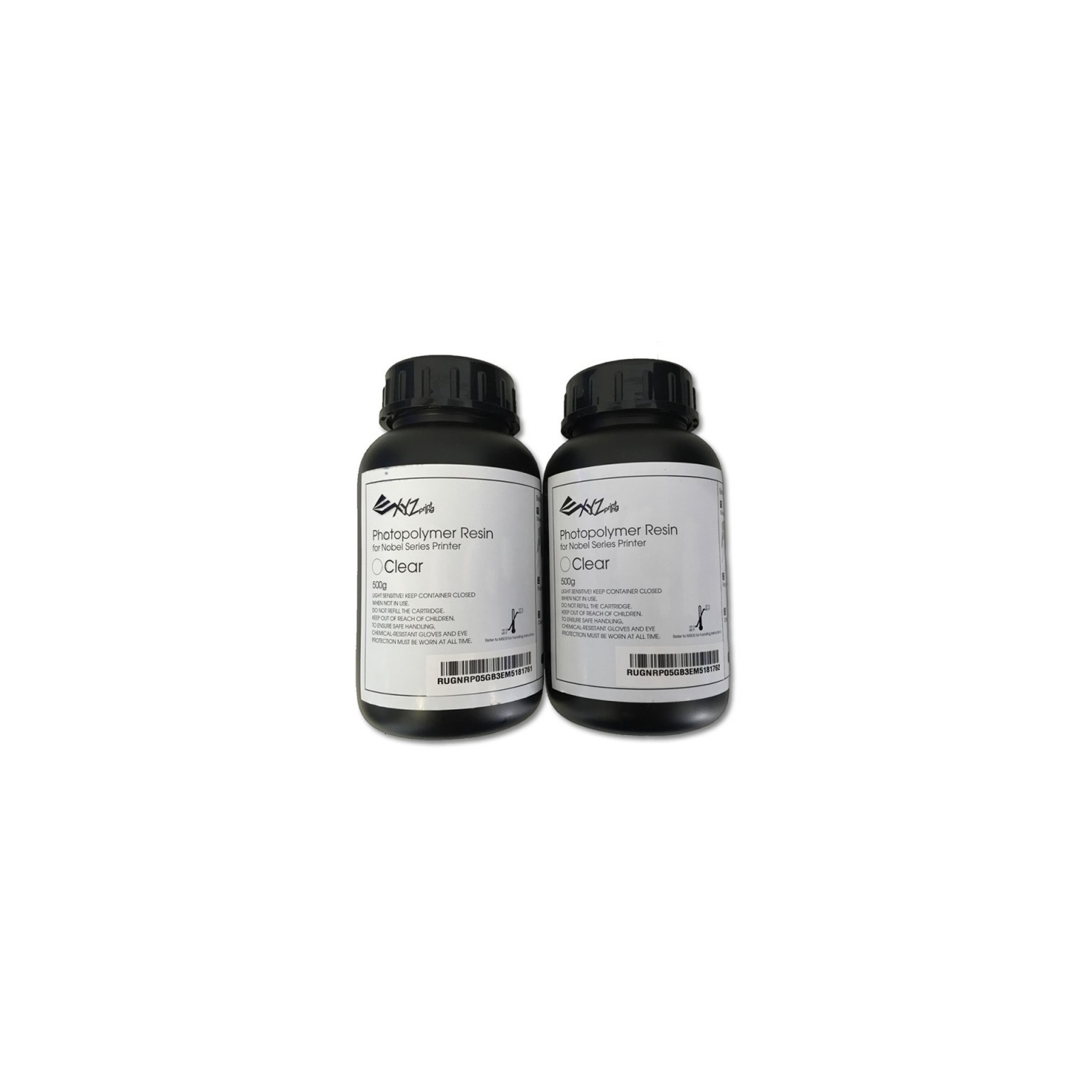 Фотополімер XYZprinting Photopolymer Resin 2x500ml Bottles,Clear,forNobel (RUGNRXTW17B)