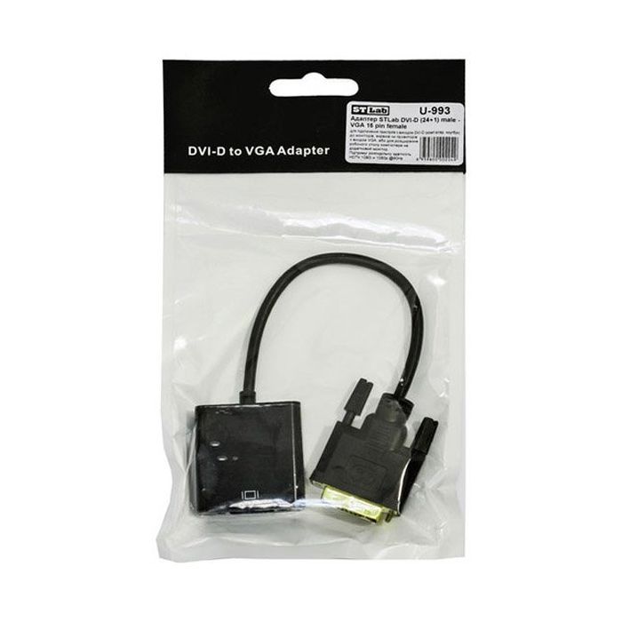 Переходник DVI-D (24+1) to VGA ST-Lab (U-993) изображение 4