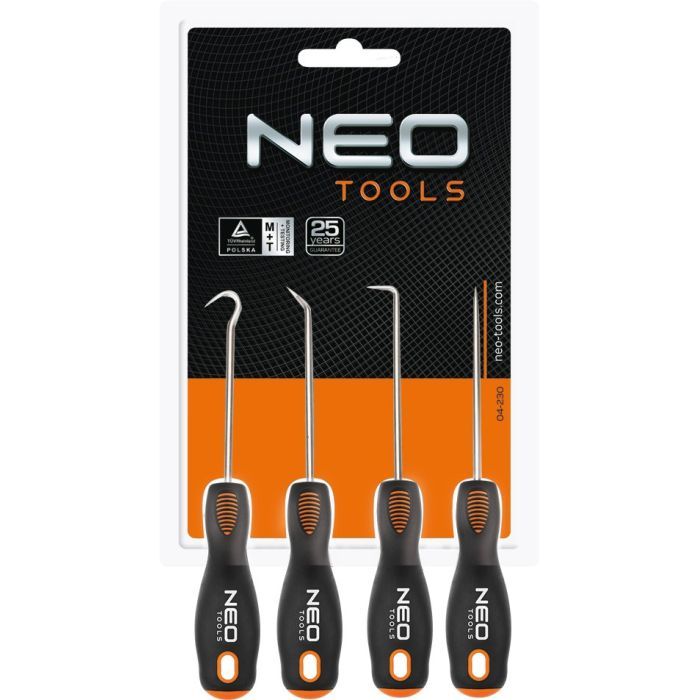 Набір інструментів Neo Tools гаки NEO 140 мм, набір 4 шт, (04-230) зображення 6
