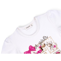 Футболка детская Breeze и капри с собачками и бантиками (10244-116G-pink) изображение 7