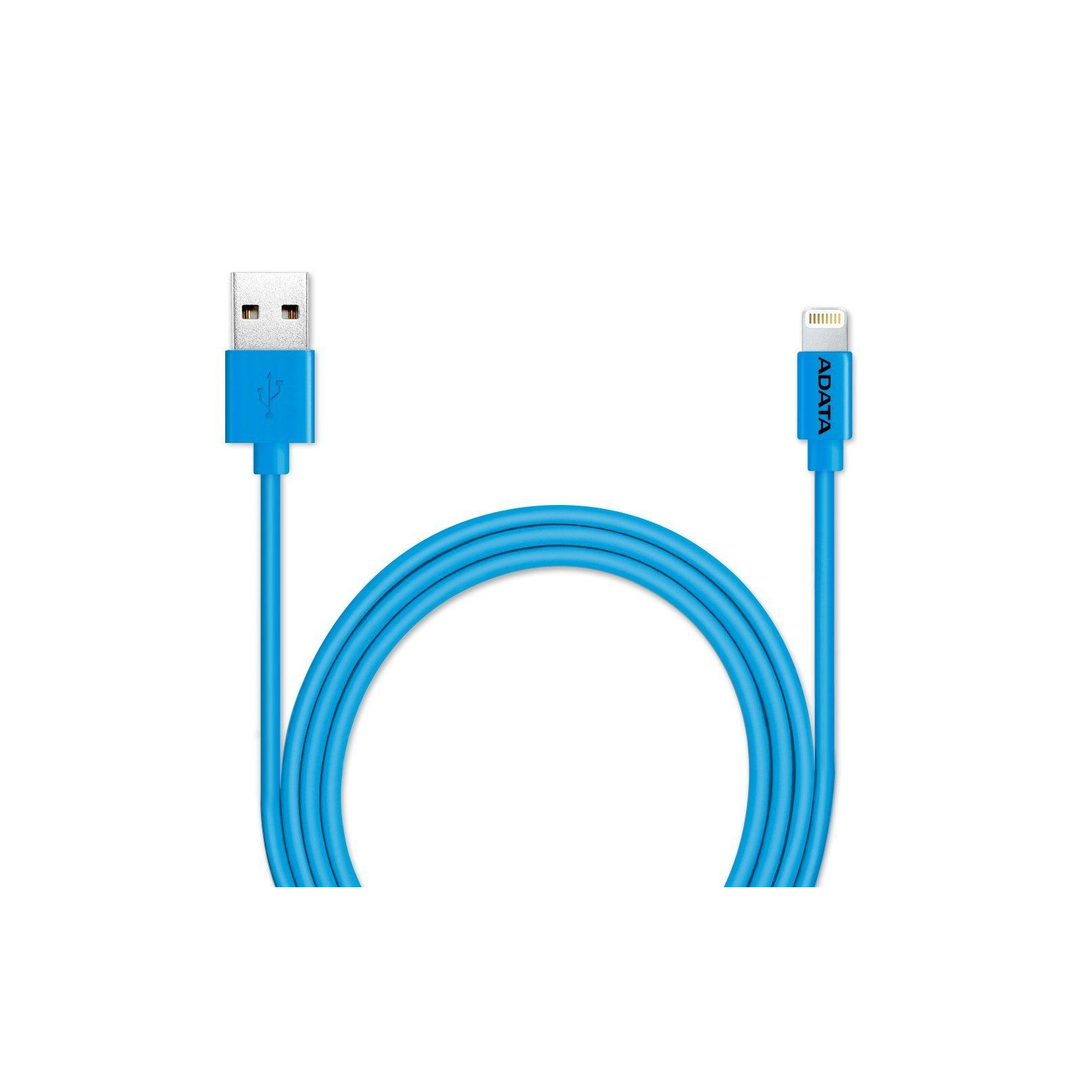 Дата кабель USB 2.0 AM to Lightning 1.0m MFI Blue ADATA (AMFIPL-100CM-CBL)