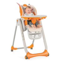 Стульчик для кормления Chicco Polly 2 Start 4-х колесный оранжевый (79205.96) изображение 5