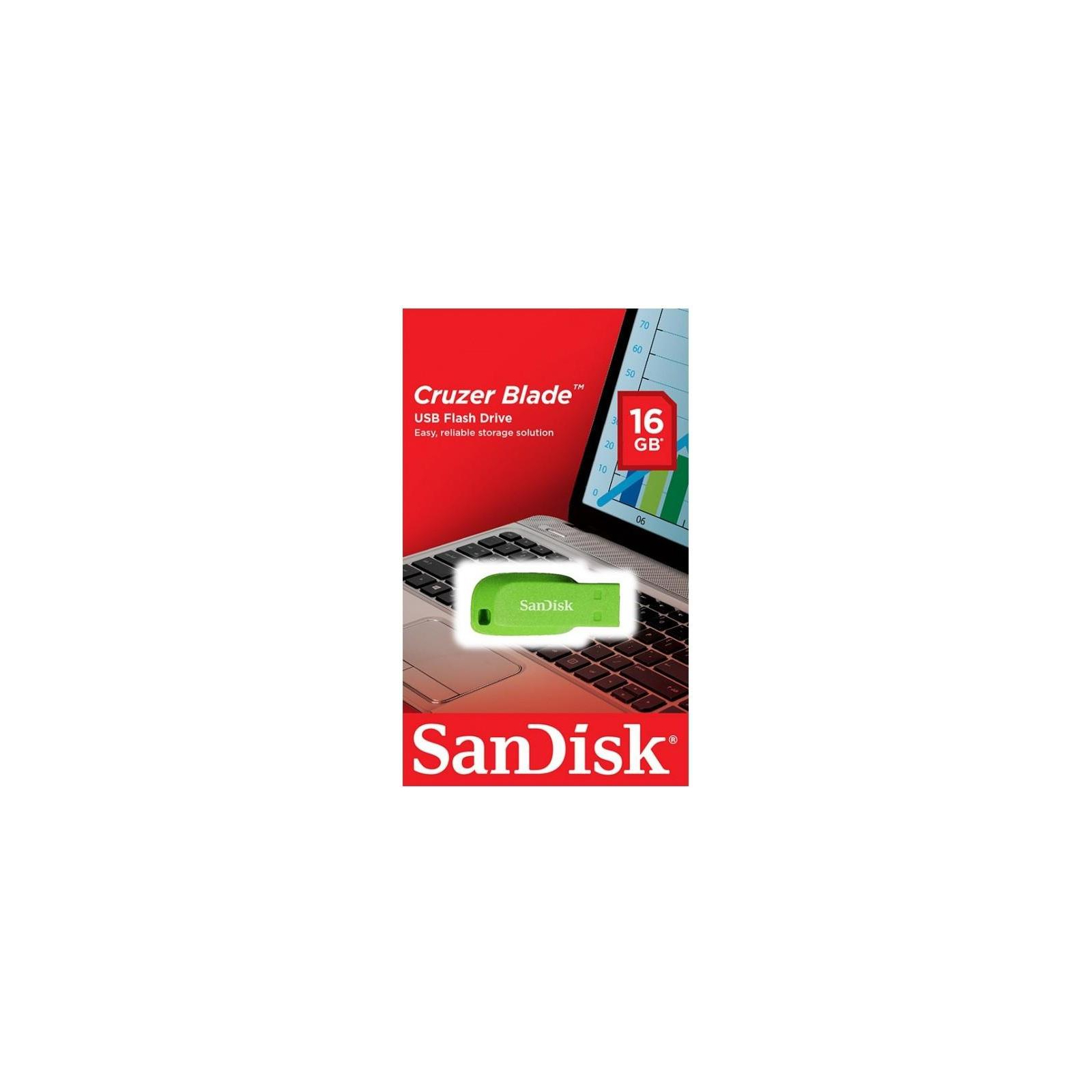 USB флеш накопитель SanDisk 64GB Cruzer Blade Black/red USB 2.0 (SDCZ50-064G-B35) изображение 2