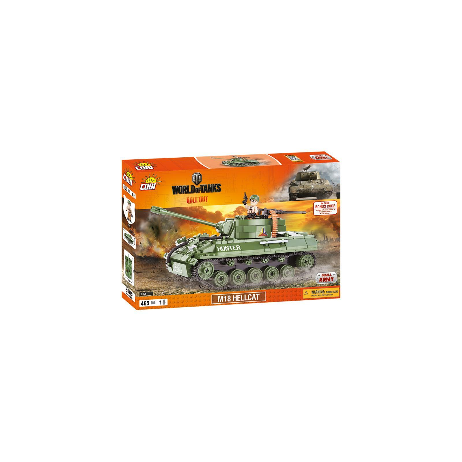 Конструктор Cobi World Of Tanks САУ М18 Хеллкет, 465 дет (5902251030063)