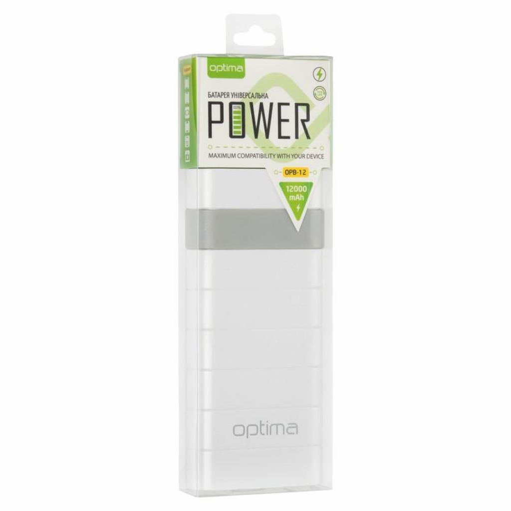 Батарея універсальна Optima OP-12 Promo Series 12000mAh White (63178) зображення 9