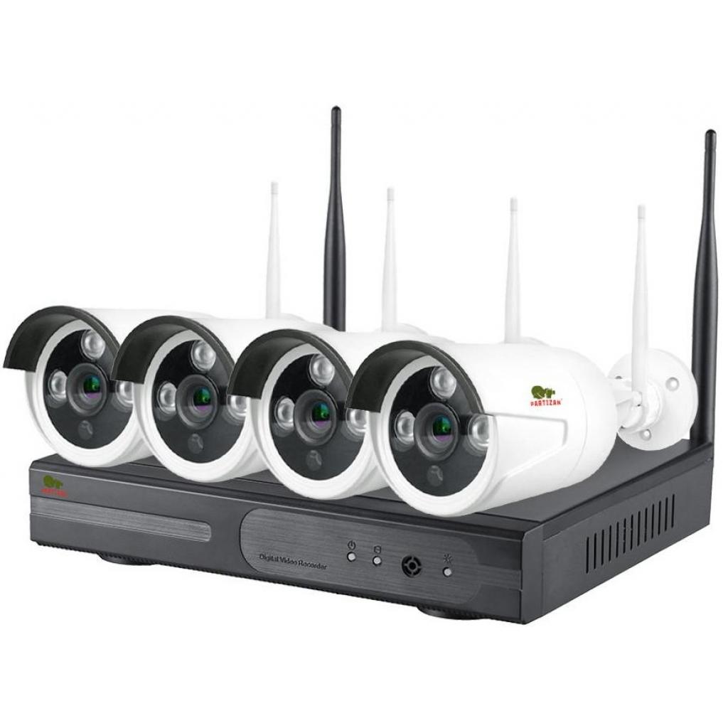 Комплект видеонаблюдения Partizan Outdoor Wi-Fi Kit IP-32 4xCAM+1xNVR (82075)