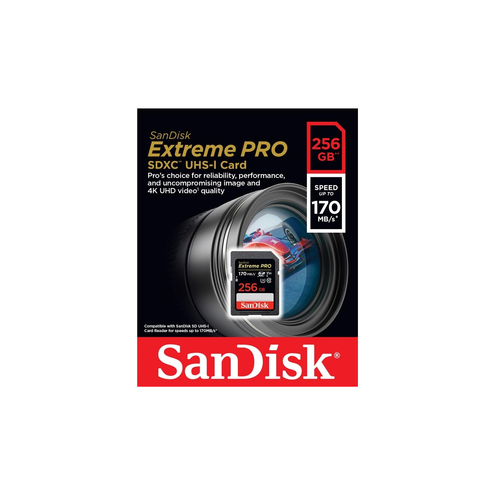 Карта памяти SanDisk 256GB SDXC class 10 UHS-I U3 Extreme Pro (SDSDXXY-256G-GN4IN) изображение 3
