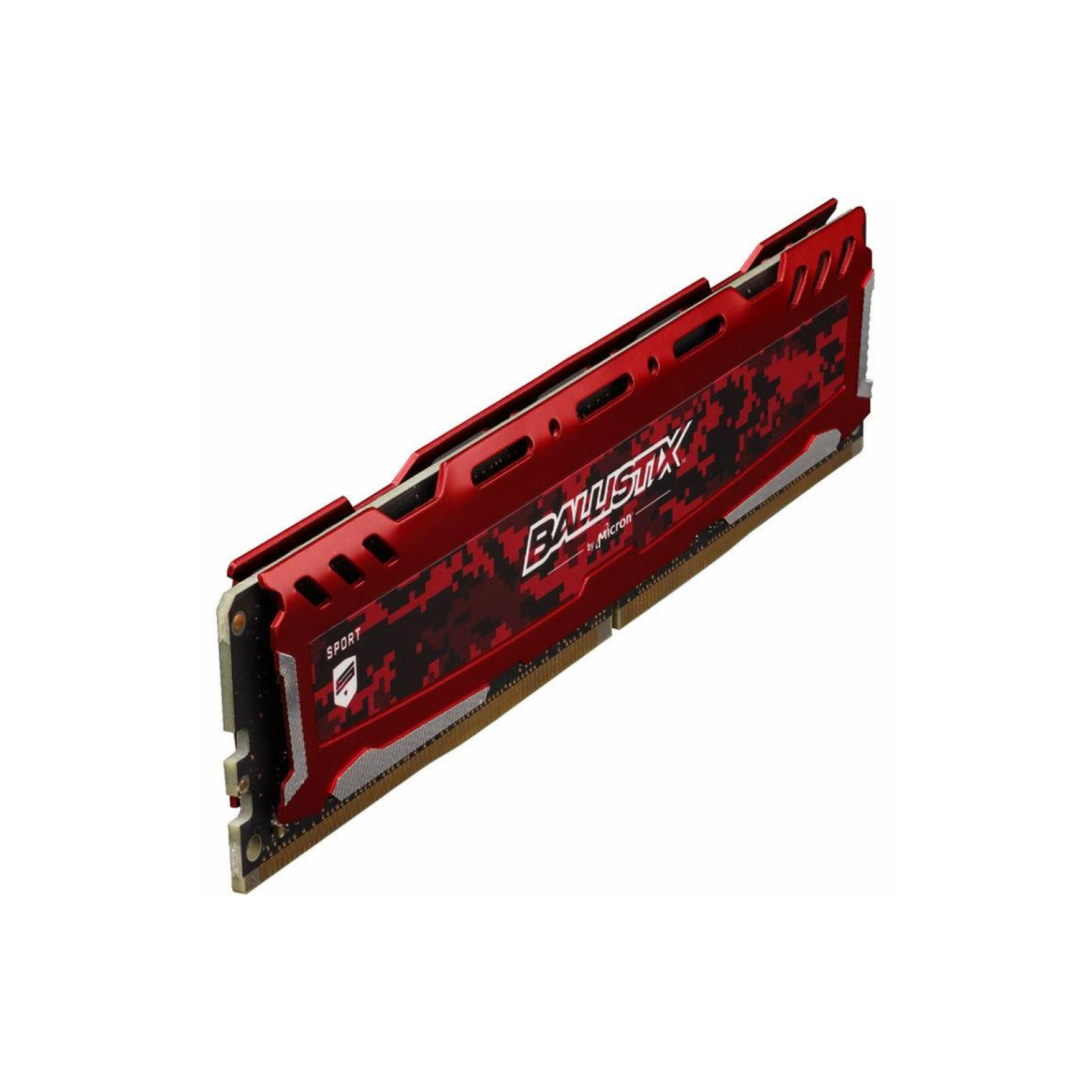 Модуль памяти для компьютера DDR4 16GB (2x8GB) 3000 MHz Ballistix Sport Red Micron (BLS2K8G4D30AESEK) изображение 2