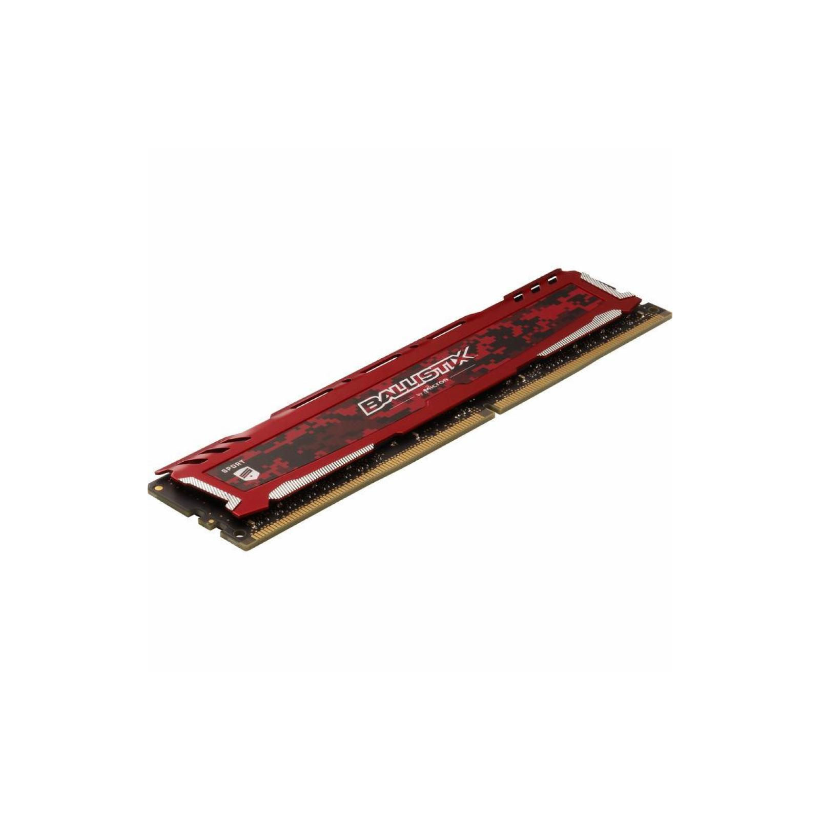 Модуль памяти для компьютера DDR4 16GB (2x8GB) 3000 MHz Ballistix Sport Red Micron (BLS2K8G4D30AESEK) изображение 3