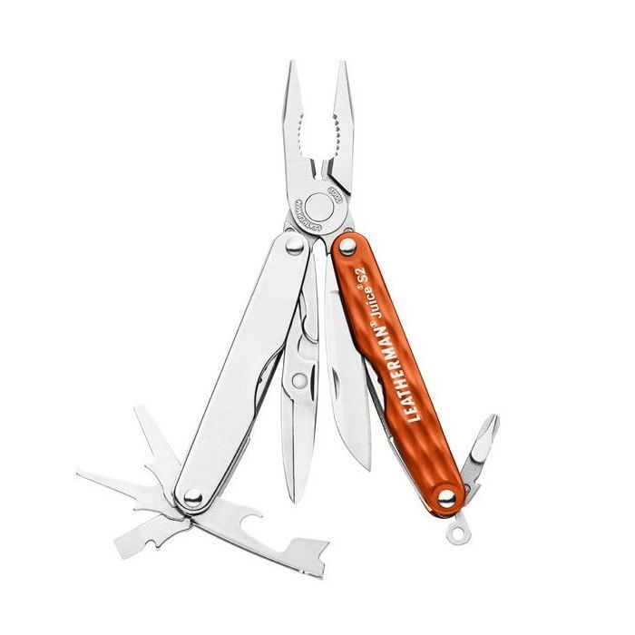 Мультитул Leatherman Juice S2- CINNABAR ORANGE, картонная коробка (831941)