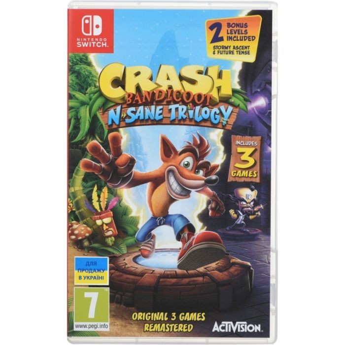Гра Nintendo Switch Crash Bandicoot N'sane Trilogy (88199EN)