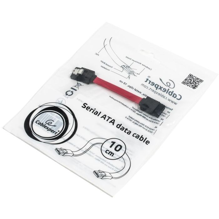 Кабель для передачі даних SATA III 0.1m Cablexpert (CC-SATAM-DATA-0.1M) зображення 2