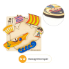 Развивающая игрушка Quokka Пазл-мозаика Корабль пирата (QUOKA021PM) изображение 3