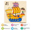 Развивающая игрушка Quokka Пазл-мозаика Корабль пирата (QUOKA021PM) изображение 6