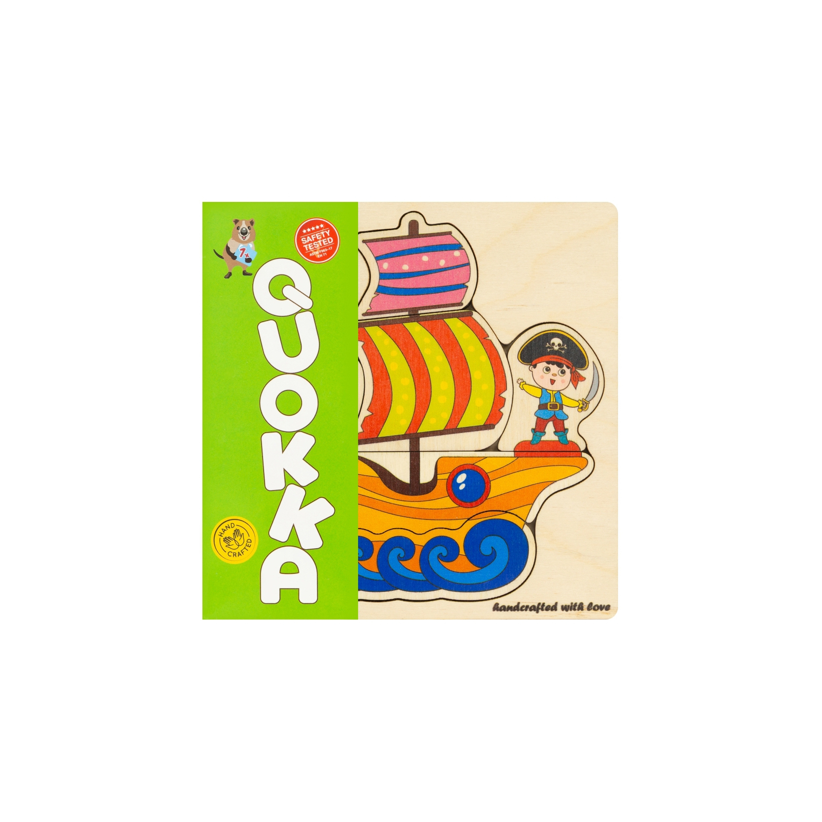 Розвиваюча іграшка Quokka пазл-мозаїка Корабель пірата (QUOKA021PM)