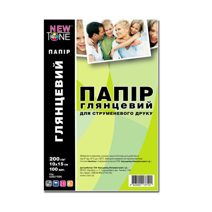 Фотопапір NewTone 10x15 (G200.F100N)