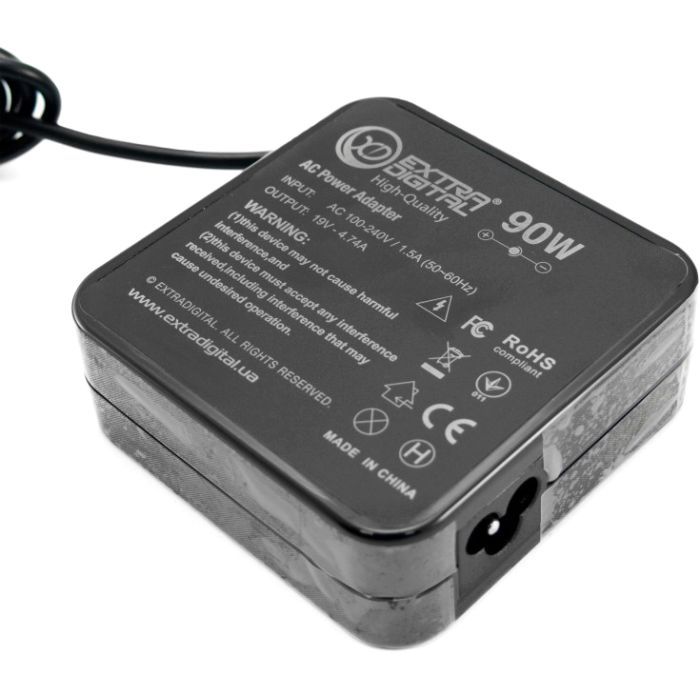 Блок питания к ноутбуку Extradigital HP 19V, 4.74A, 90W (7.4x5.0) High Quality (PSH3885) изображение 2