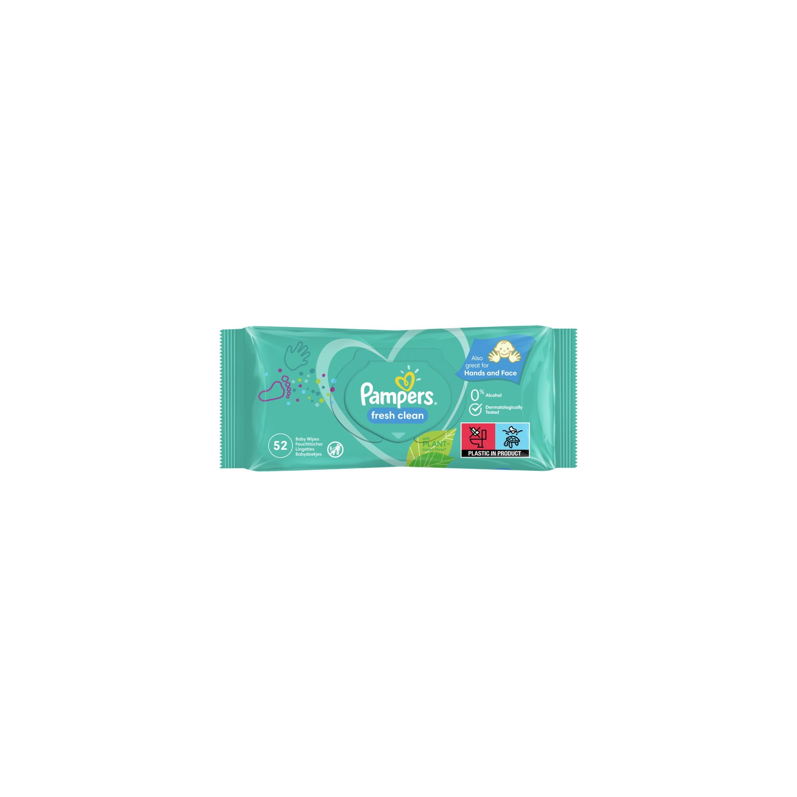 Дитячі вологі серветки Pampers Fresh Clean 2х52 шт (8001841077703) зображення 2