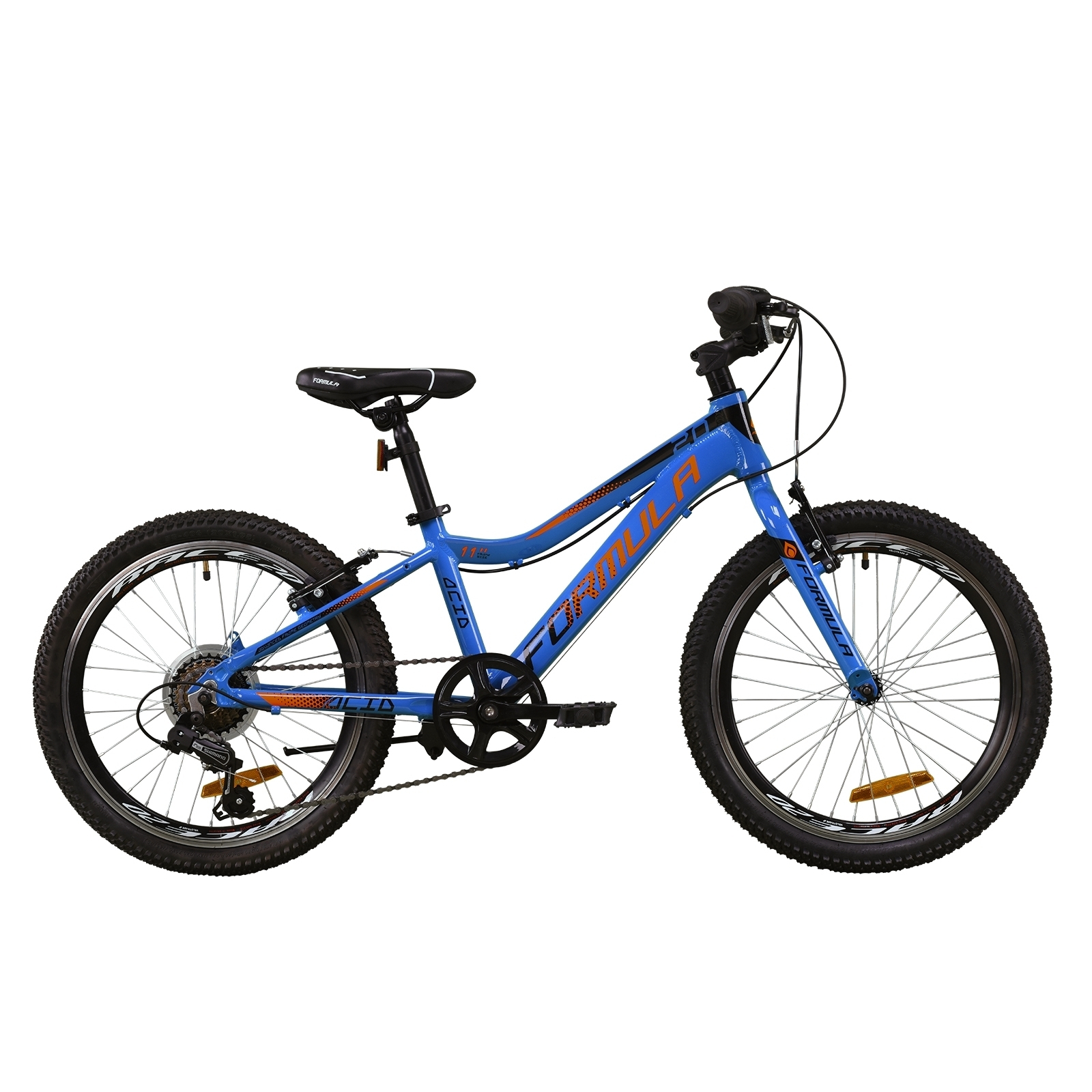 Велосипед Formula 20" ACID 1.0 Vbr рама-11" Al 2020 сине-черно-оранжевый (OPS-FR-20-049)