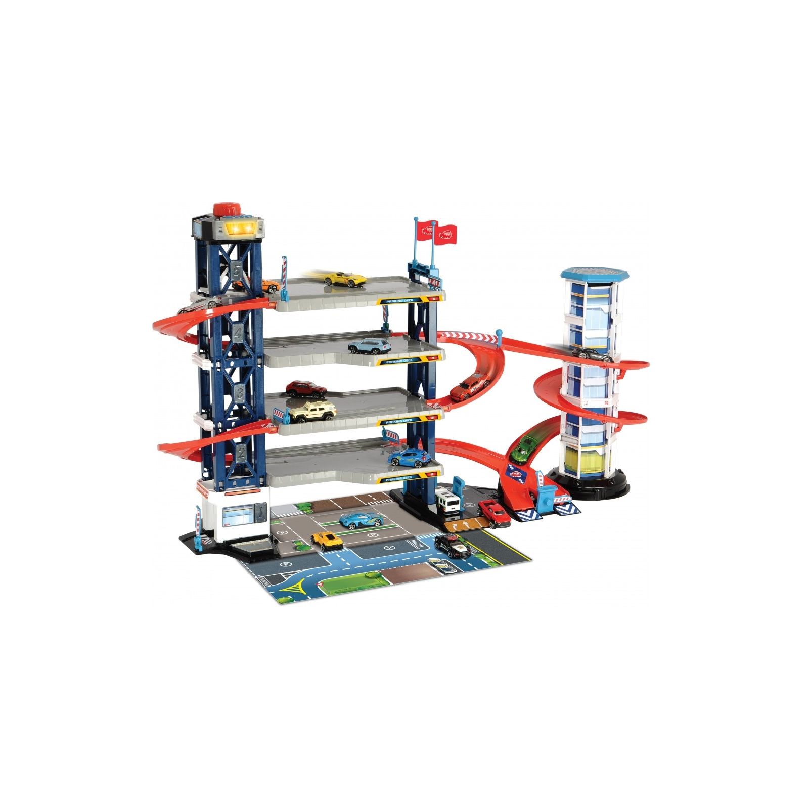 Игровой набор Dickie Toys Паркинг четырехэтажный с автомобилями и вертолетом (3749008)