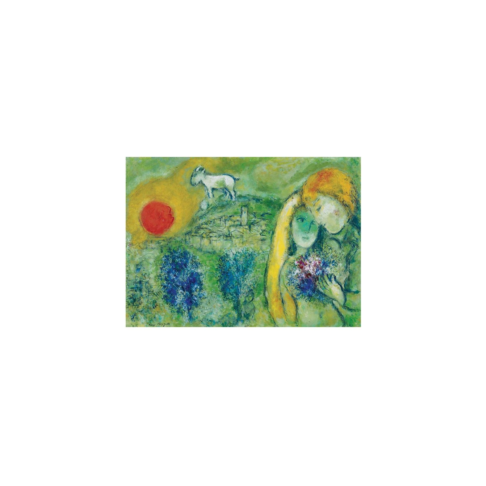 Пазл Eurographics Влюбленные в Сен-Поль-де-Вансе. Марк Шагал, 1000 элементов (6000-0848) изображение 2